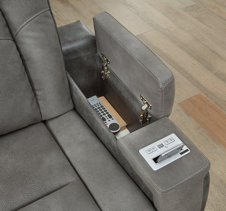 Next-Gen DuraPella Power Reclining Loveseat with Console - MR ZEE FURNITURE