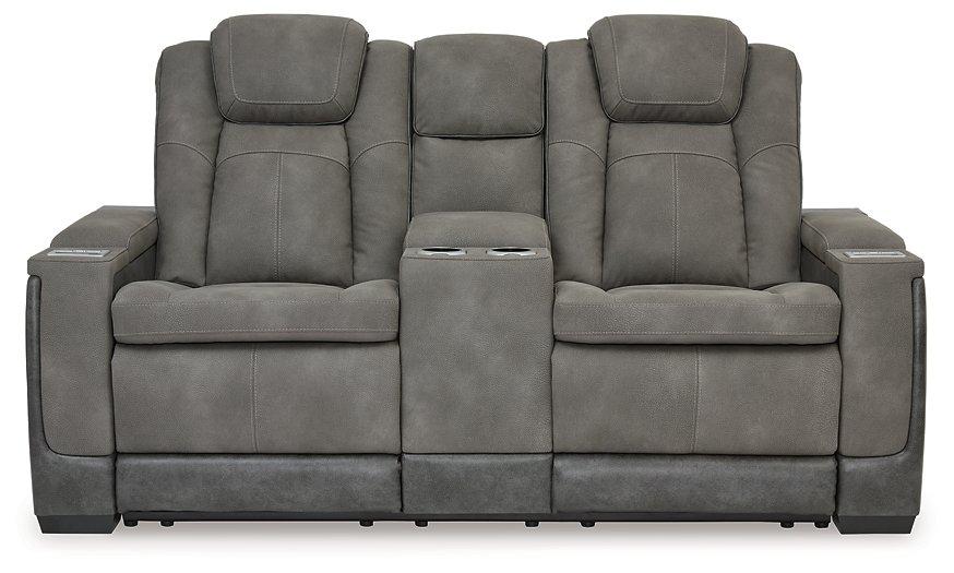 Next-Gen DuraPella Power Reclining Loveseat with Console - MR ZEE FURNITURE