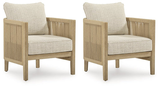 Spooners Cove Outdoor Lounge Chair with Cushion (Set of 2) - MR ZEE FURNITURE