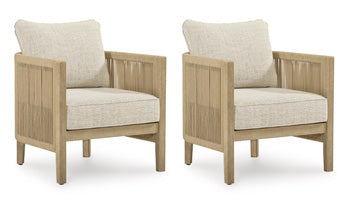 Spooners Cove Outdoor Lounge Chair with Cushion (Set of 2) - MR ZEE FURNITURE